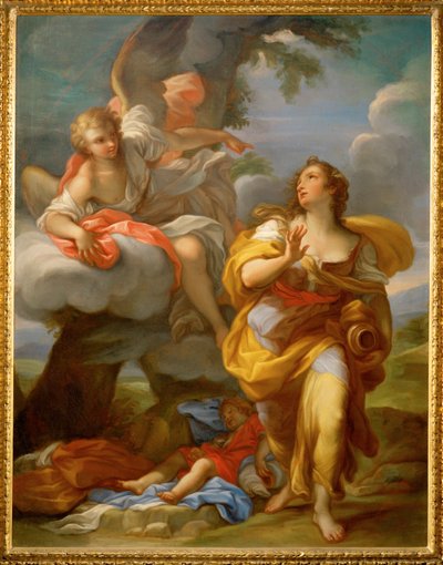 Hagar en de engel ... door Giuseppe Bartolomeo Chiari