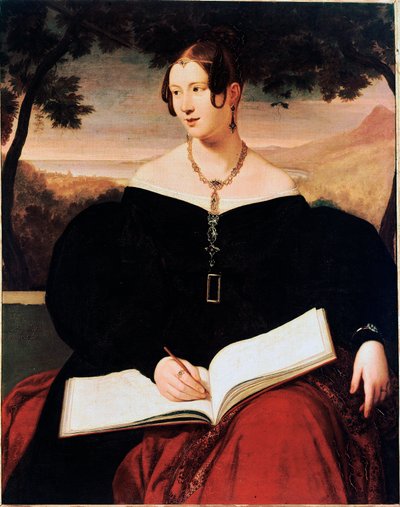 Portret van de Gravin Rucellai door Giuseppe Bezzuoli