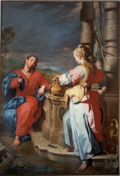 Jezus en de Samaritaan, ca. 1722 door Giuseppe Castiglione