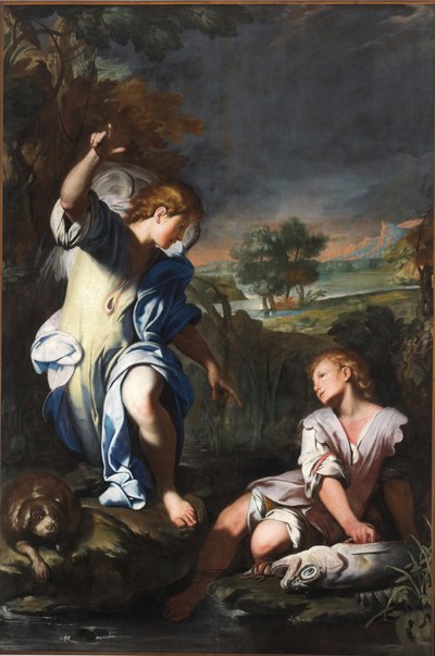 Tobias en de Engel door Giuseppe Castiglione