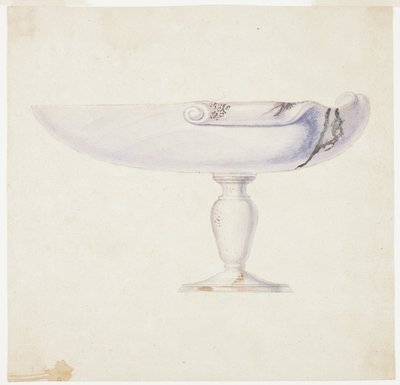 Paarse schelp op een standaard door Giuseppe Grisoni