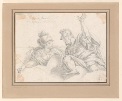 Twee Romeinse Soldaten in Gesprek door Giuseppe Longhi