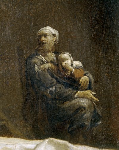 La femme a la puce - Vrouw met vlo ... door Giuseppe Maria (1665-1747) Crespi