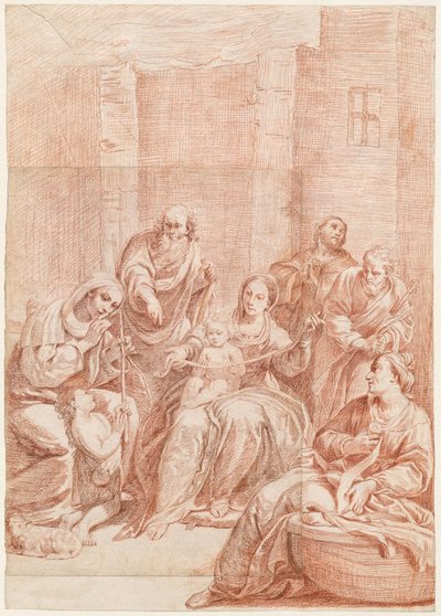 De Heilige Familie door Giuseppe Maria Crespi
