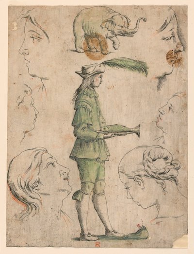 Proeven voor Vier Platen van "Alfabeto in Sogno": Letter E door Giuseppe Maria Mitelli