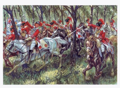 Amerikaanse Onafhankelijkheidsoorlog (1775-1783): de aanval van de Amerikaanse kolonisten - Illustratie door Giuseppe Rava door Giuseppe Rava