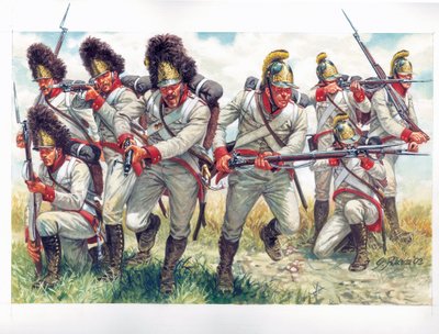 Eerste Keizerrijk: Grenadiers van de Oostenrijkse infanterie in 1809 - Illustratie door Giuseppe Rava door Giuseppe Rava