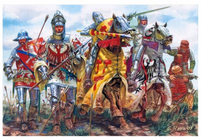 Honderdjarige Oorlog: soldaten van het Franse leger door Giuseppe Rava