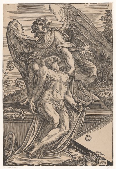 Engel met het lichaam van Christus door Giuseppe Scolari