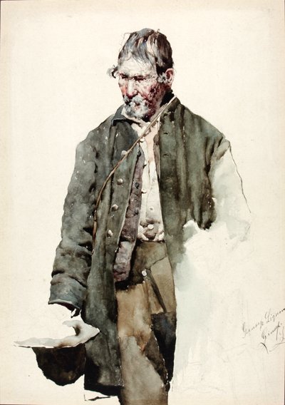 Studie van een oude man door Giuseppe Signorini