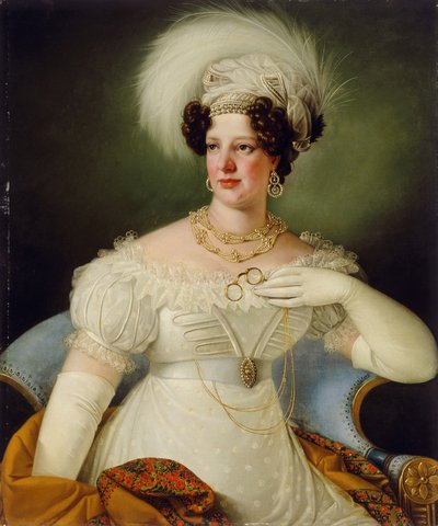 Portret van gravin Cecilia van Auersperg door Giuseppe Tominz