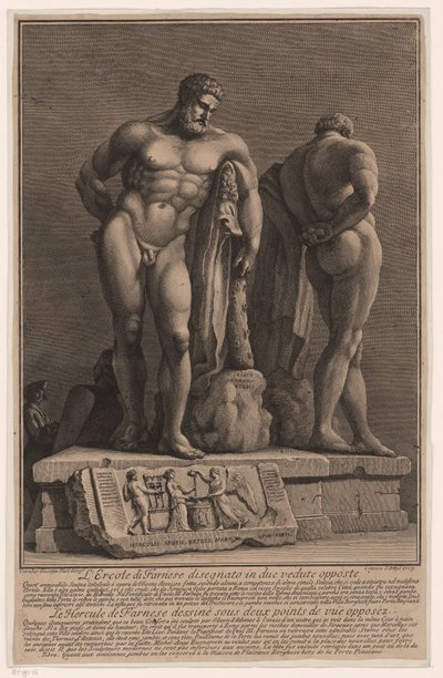 Hercules Farnese door Giuseppe Vasi