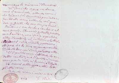 Handgeschreven brief van Giuseppe Verdi aan Aida librettist Antonio Ghislanzoni door Giuseppe Verdi