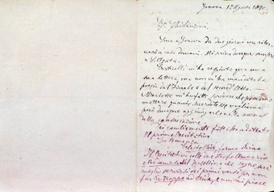 Handgeschreven brief van Giuseppe Verdi aan Aida librettist Antonio Ghislanzoni door Giuseppe Verdi