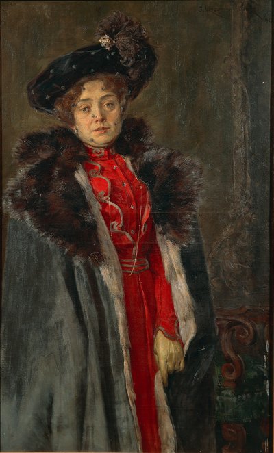 Portret van vrouw door Giuseppe Vizzotto Alberti