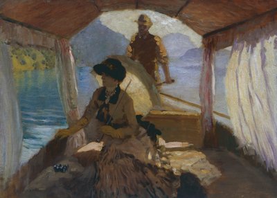 Op het Meer van Luzern door Giuseppe or Joseph de Nittis