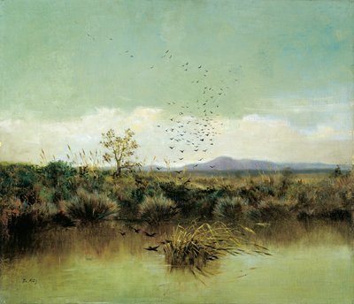Aan de oevers van de Ofanto door Giuseppe or Joseph de Nittis