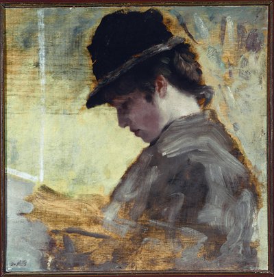 Het Engelse meisje door Giuseppe or Joseph de Nittis