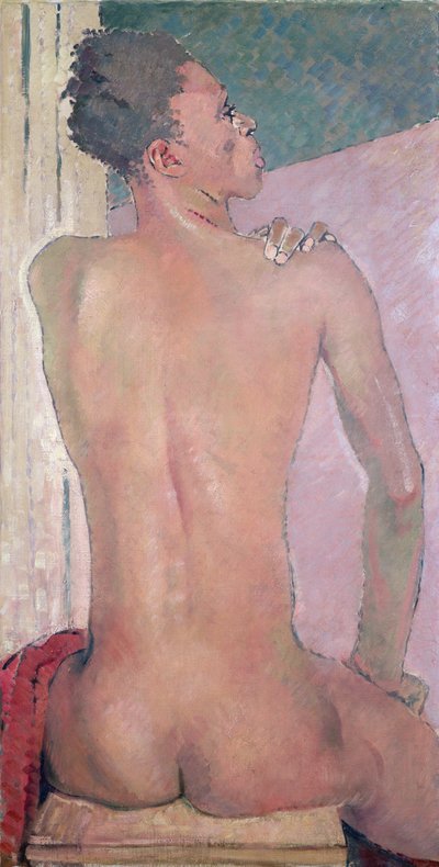Achteraanzicht van een zittende zwarte, 1937 door Glyn Warren Philpot