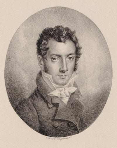 Portret van de violist en componist Josef Mayseder 1789-1863 door Godefroy Engelmann