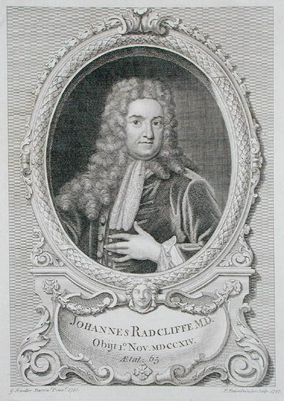 Portret van John Radcliffe (1650-1714) uit 