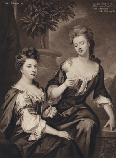 Sarah, Hertogin van Marlborough, en Lady Fitzhardinge door Godfrey (after) Kneller
