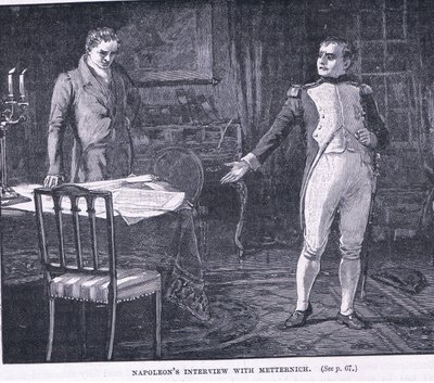 Napoleons ontmoeting met Metternich door Godfrey C. Hindley