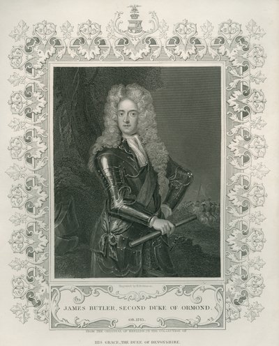 James Butler, 2e hertog van Ormond, gegraveerd door Henry Robinson door Godfrey Kneller
