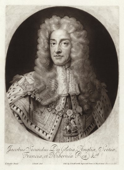 Portret van Koning Jacobus II van Engeland en Ierland door Godfrey Kneller