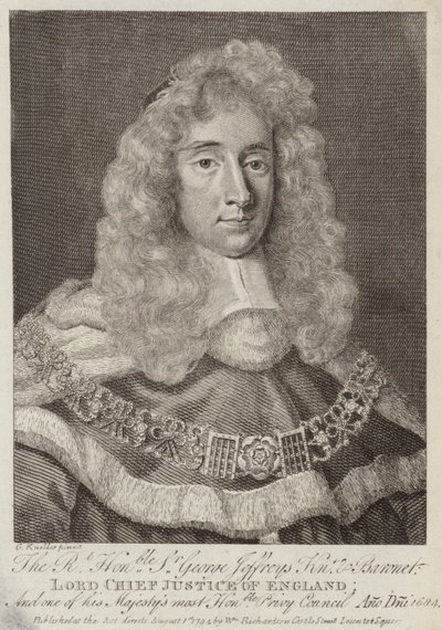 Sir George Jeffreys, Welshe rechter door Godfrey Kneller