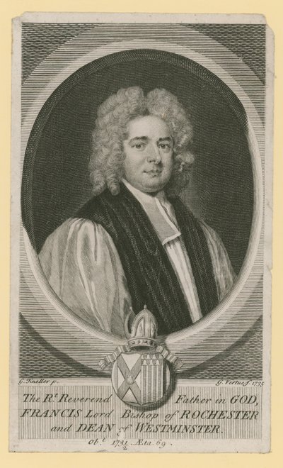 De Zeer Eerwaarde Vader in God, Francis Lord Bishop van Rochester en Decaan van Westminster door Godfrey Kneller