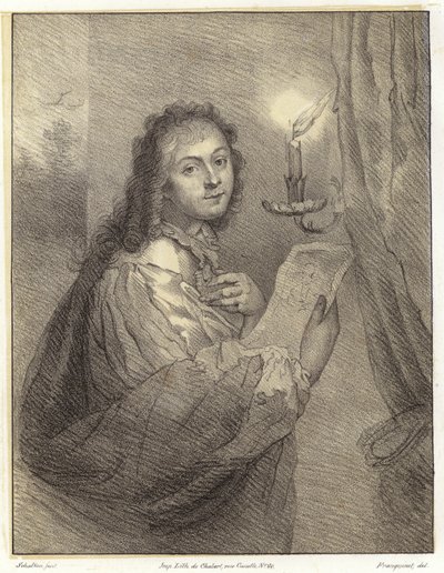 Vrouw met kaars door Godfried after Schalken or Schalcken