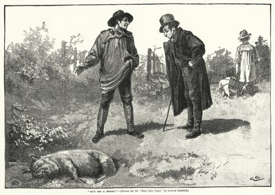 "Is ze niet mooi?" (gravure) door Gordon Frederick (after) Browne
