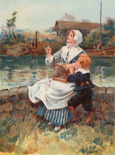 Liberty (kleurenlitho) door Gordon Frederick (after) Browne