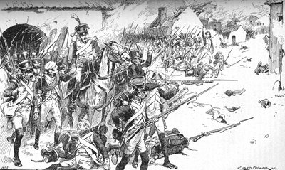 Kolom na Kolom Drong het Dorp Binnen, Alleen om Teruggeslagen te Worden door Gordon Frederick Browne