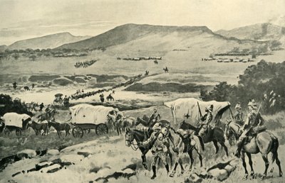 Generaals French en Hutton steken de Vaal over naar Transvaal, 1901 door Gordon Frederick Browne