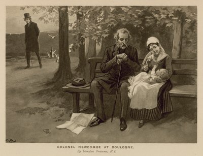Illustratie voor The Newcomes door Thackeray door Gordon Frederick Browne