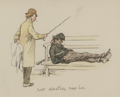 Laat slapende honden liggen door Gordon Frederick Browne