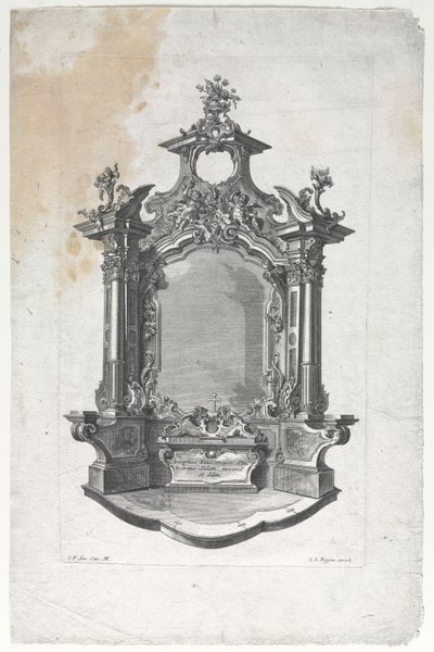 Model voor Altaar voor Houtsnijders door Gottfried Bernhard Götz
