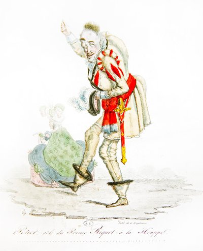 Charles Gabriel Potier in de rol van Prins Riquet à la Houppe, c.1825 door Gottfried or Godefroy Engelmann