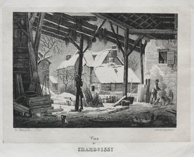 Vue de Chamboissy, 1820 door Gottfried or Godefroy Engelmann