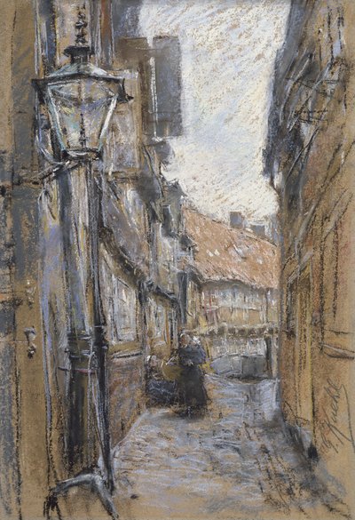 Straat in Teilfeld door Gotthardt Johann Kuehl