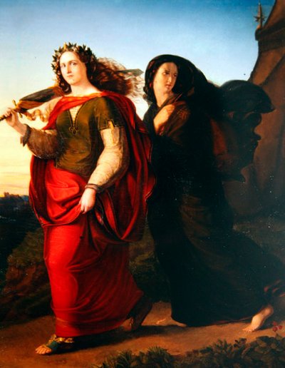 Judith keert terug naar huis na de moord op Holofernes, ca. 1830 door Gottlieb Heinrich von Schroeter