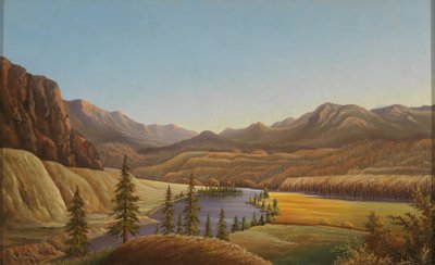 Uitzicht op Lake Okanagan, British Columbia door Grafton Tyler Brown