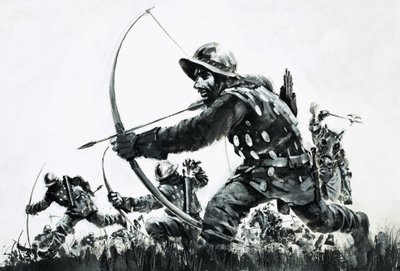 Boogschutters bij de Slag om Bannockburn door Graham Coton