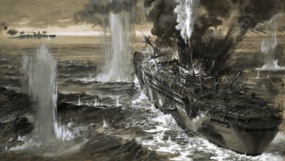 De koopvaardijjager Jervis Bay vocht op leven en dood toen een Brits konvooi in een hinderlaag liep. door Graham Coton