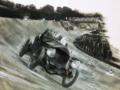 Ongeïdentificeerde motorrace door Graham Coton