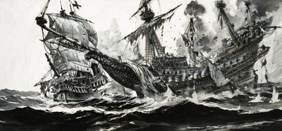 Ongeïdentificeerde zeeslag door Graham Coton