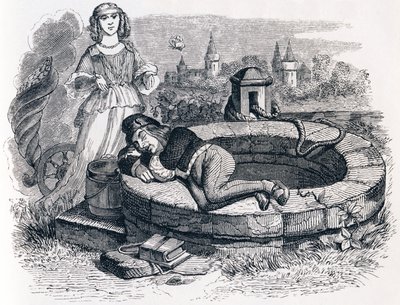 Het fortuin en het kind - Fabels van La Fontaine door Grandville