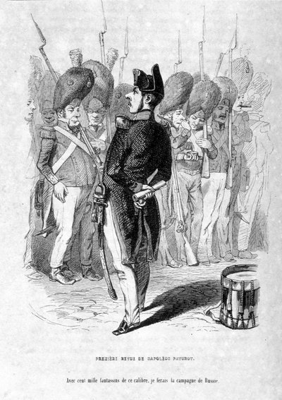 Jerome Paturot als Napoleon met de ambitie om Rusland te veroveren. In 
